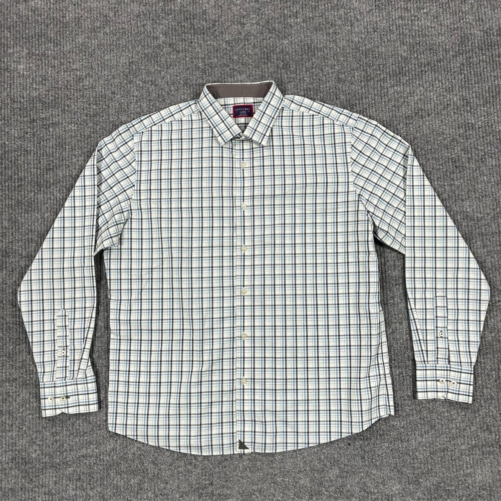 UNTUCKit Mens Button Up Shirt Size XL Plaid Cotton Wrinkle Free Long Sleeve